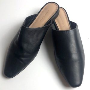 Banana Republic Black Leather Mule Slide size 8 1/2